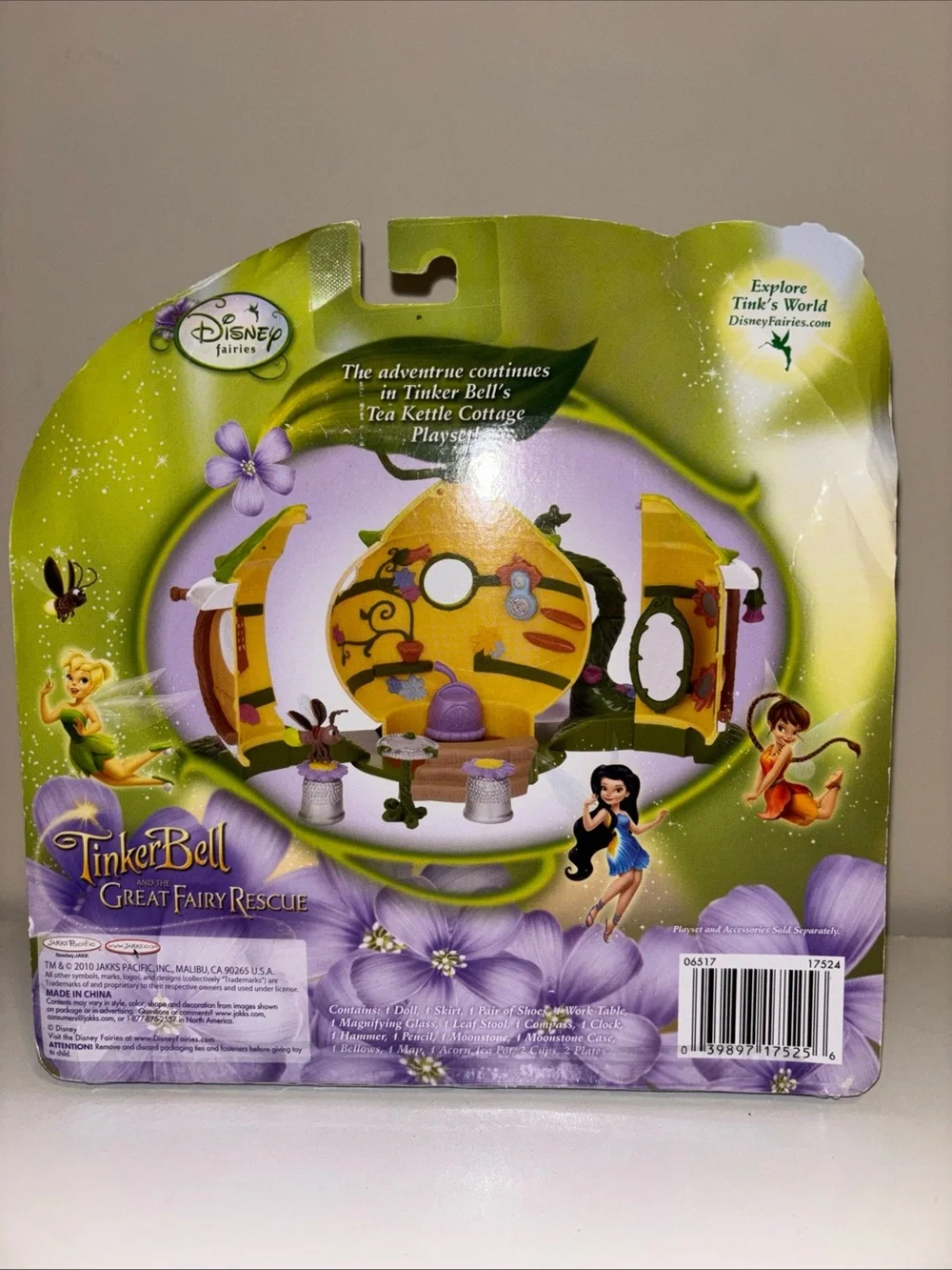 Disney Tinker Bell Doll with Green Outfit and Gold Accessories